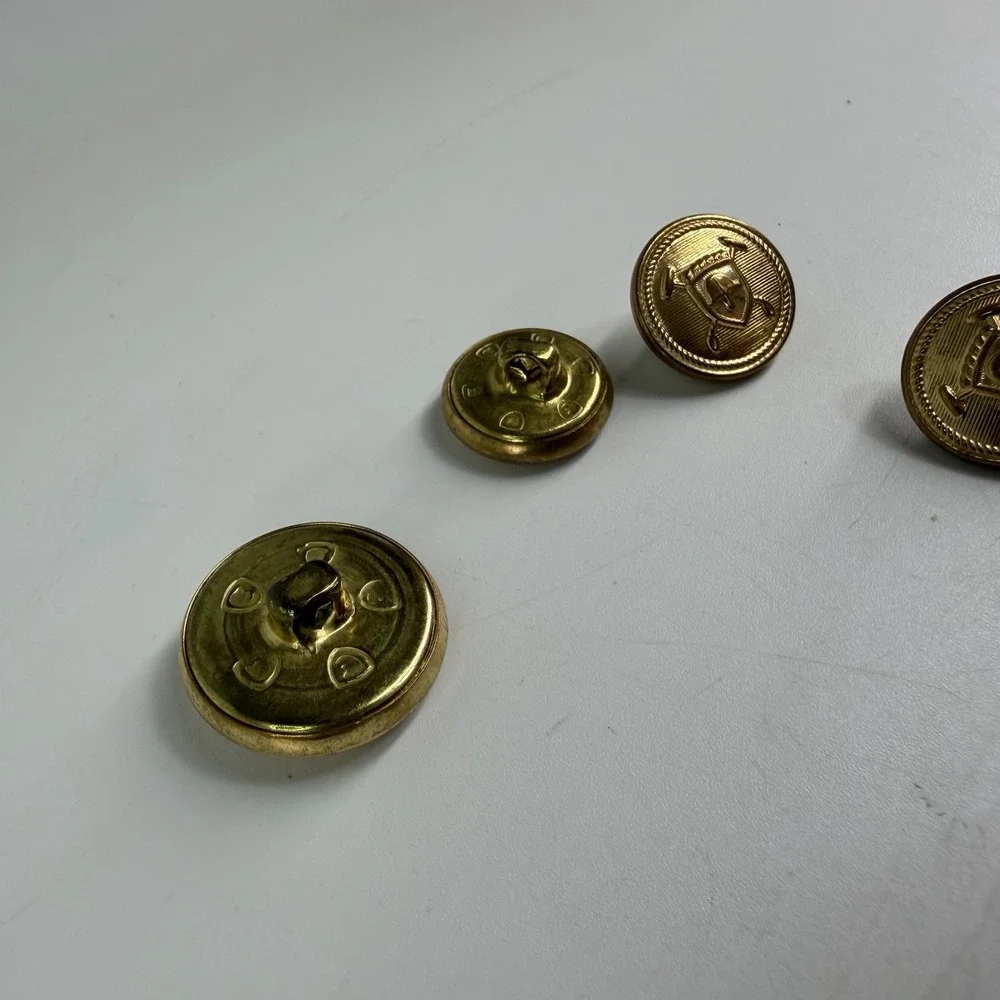 Vtg Polo Ralph Lauren Gold Buttons 14 Double Breasted Replacement Coat Shield